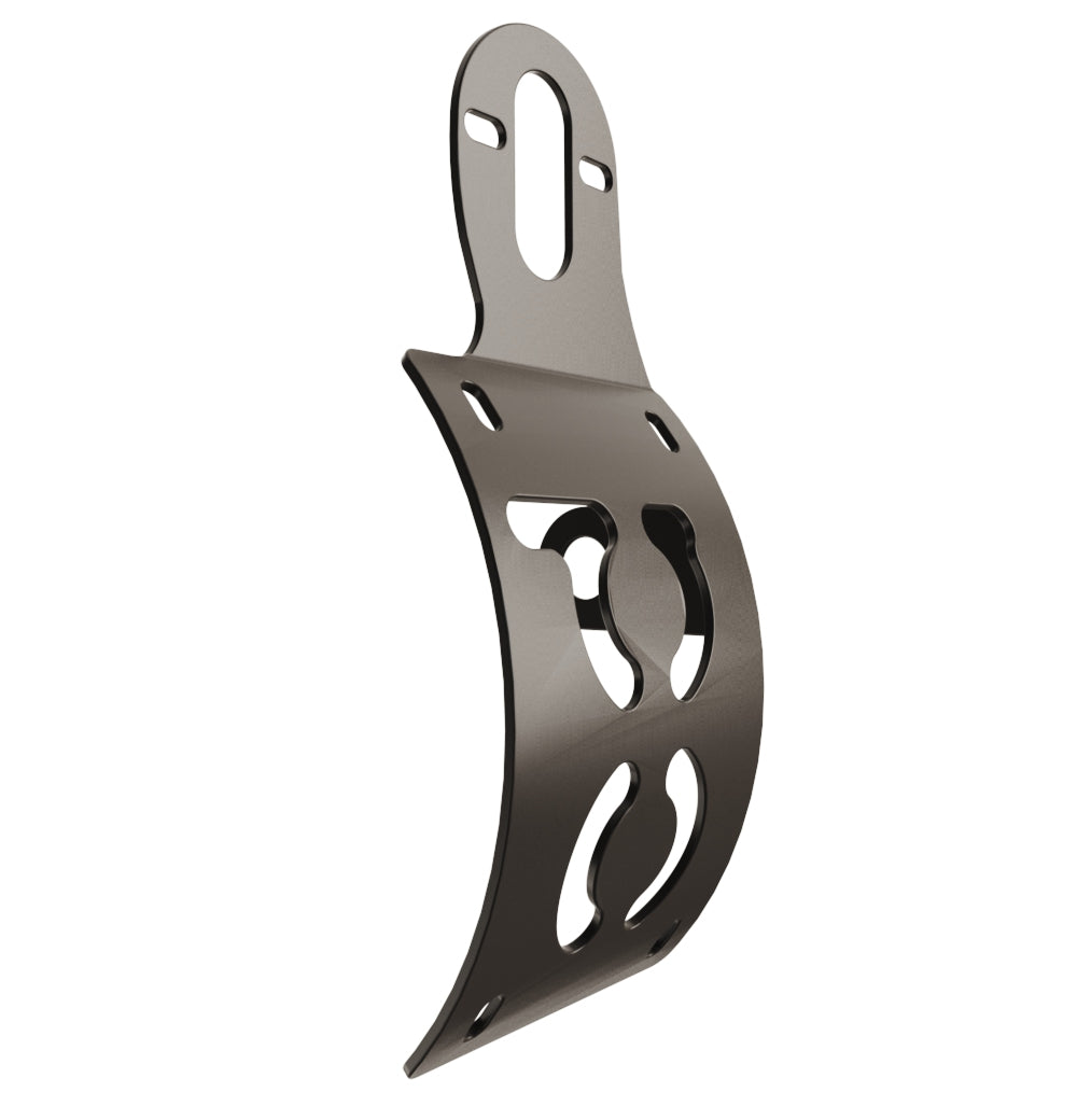 UNIVERSAL Vertical License plate bracket (CURVED) with Brake light