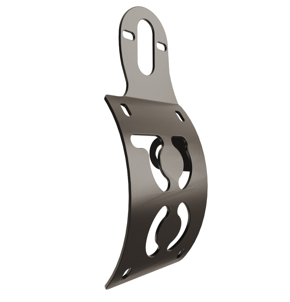 UNIVERSAL Vertical License plate bracket (CURVED) with Brake light