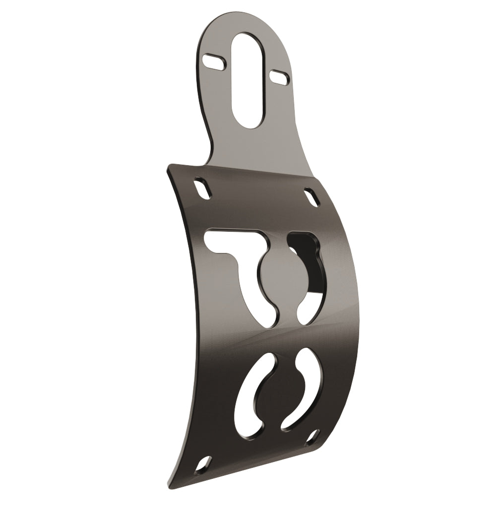 UNIVERSAL Vertical License plate bracket (CURVED) with Brake light