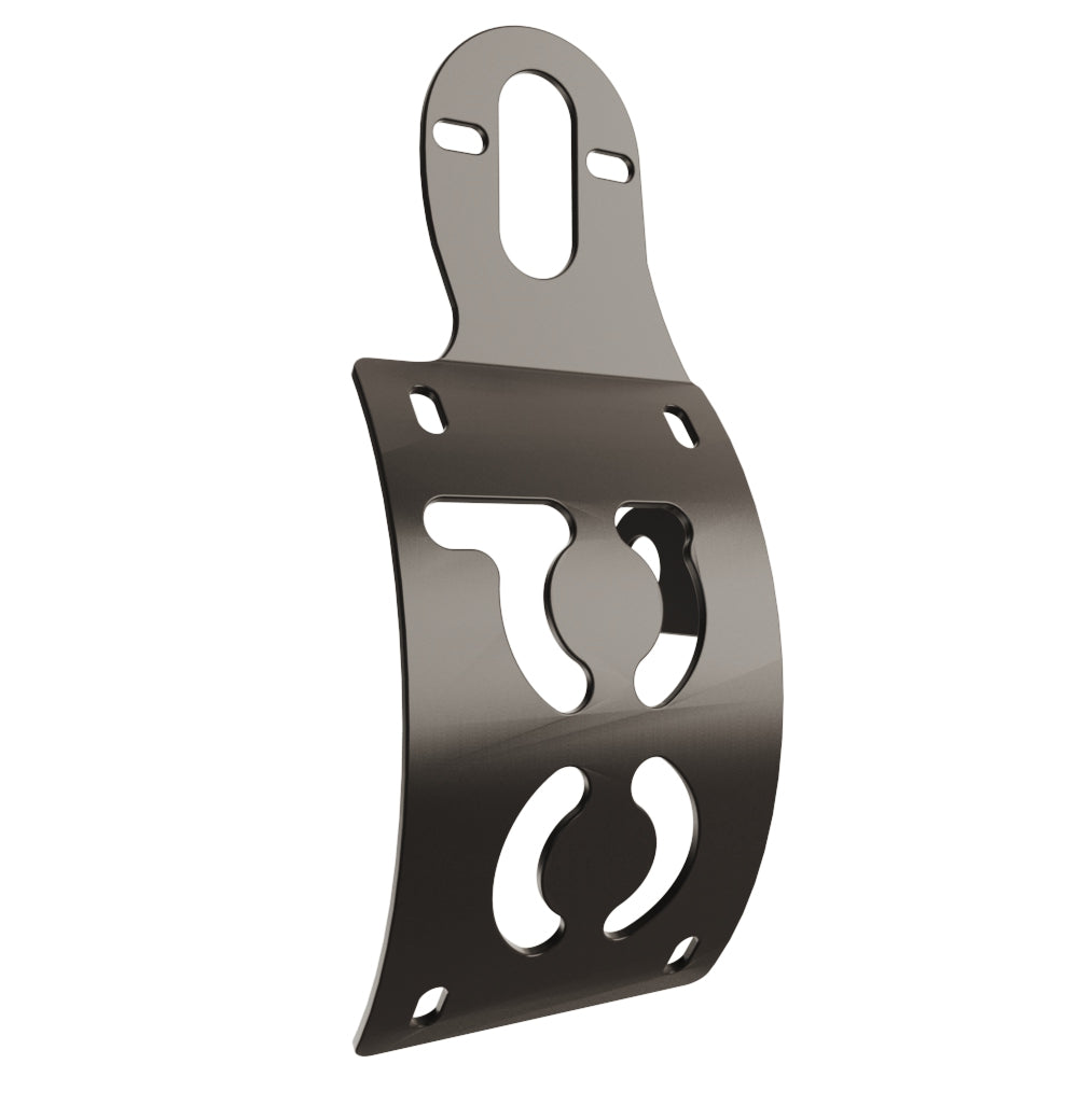 UNIVERSAL Vertical License plate bracket (CURVED) with Brake light