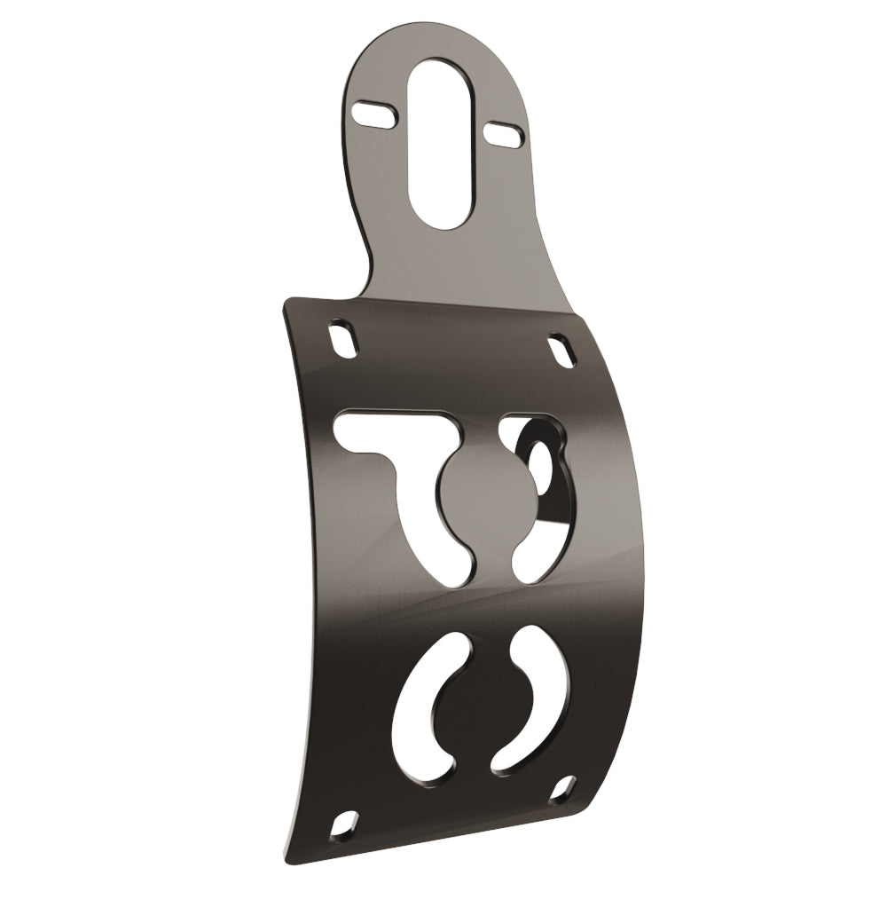 UNIVERSAL Vertical License plate bracket (CURVED) with Brake light