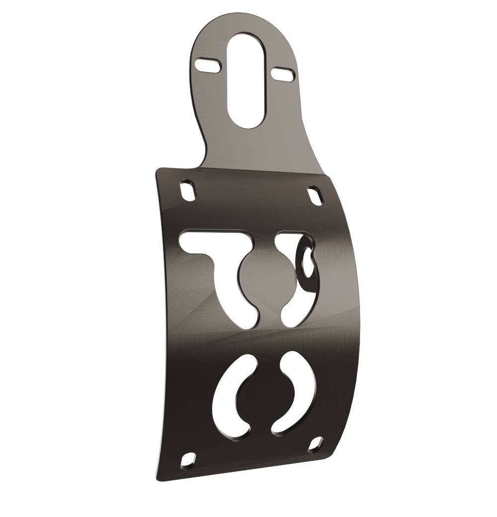 UNIVERSAL Vertical License plate bracket (CURVED) with Brake light