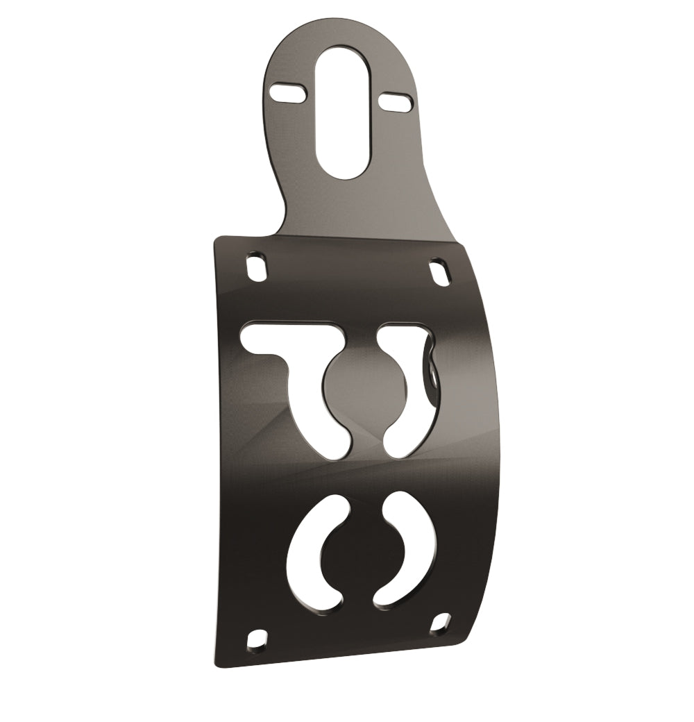 UNIVERSAL Vertical License plate bracket (CURVED) with Brake light