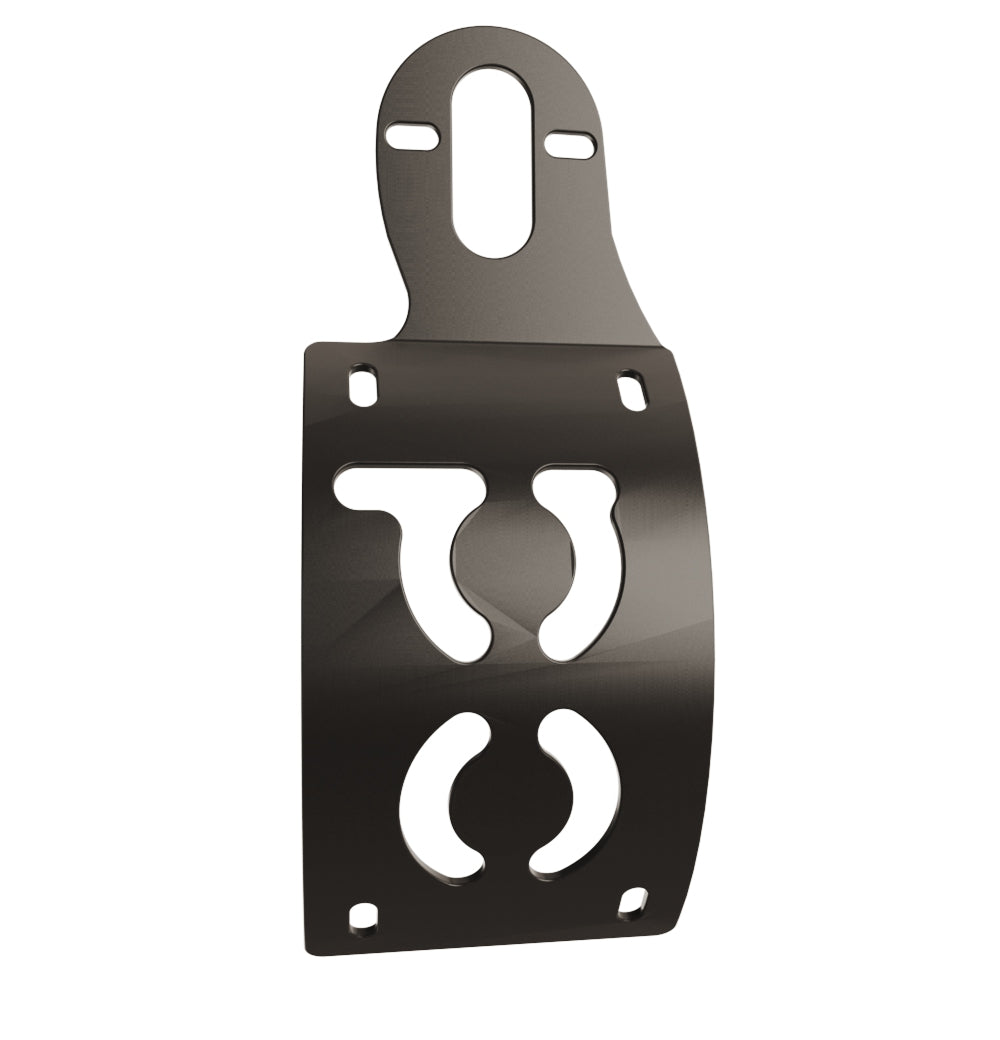 UNIVERSAL Vertical License plate bracket (CURVED) with Brake light