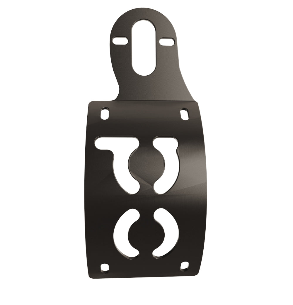 UNIVERSAL Vertical License plate bracket (CURVED) with Brake light