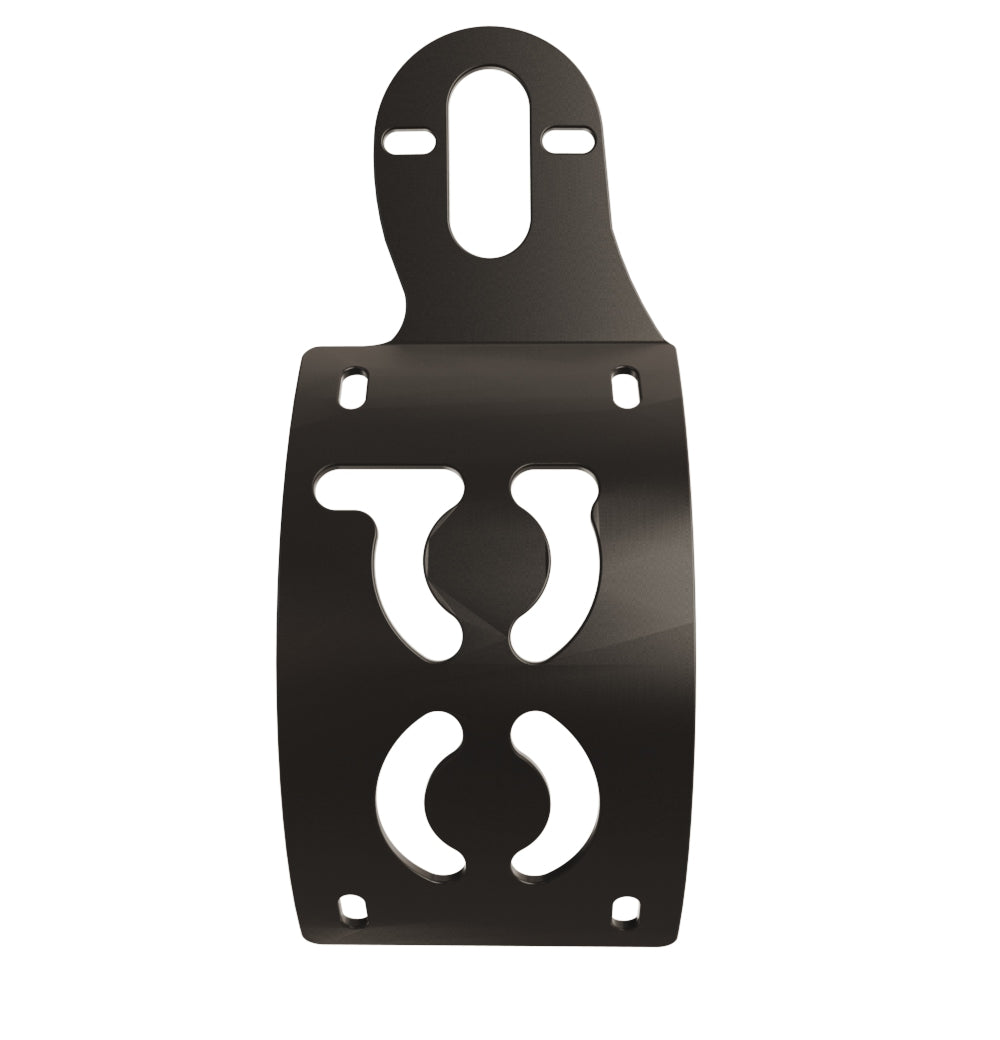 UNIVERSAL Vertical License plate bracket (CURVED) with Brake light