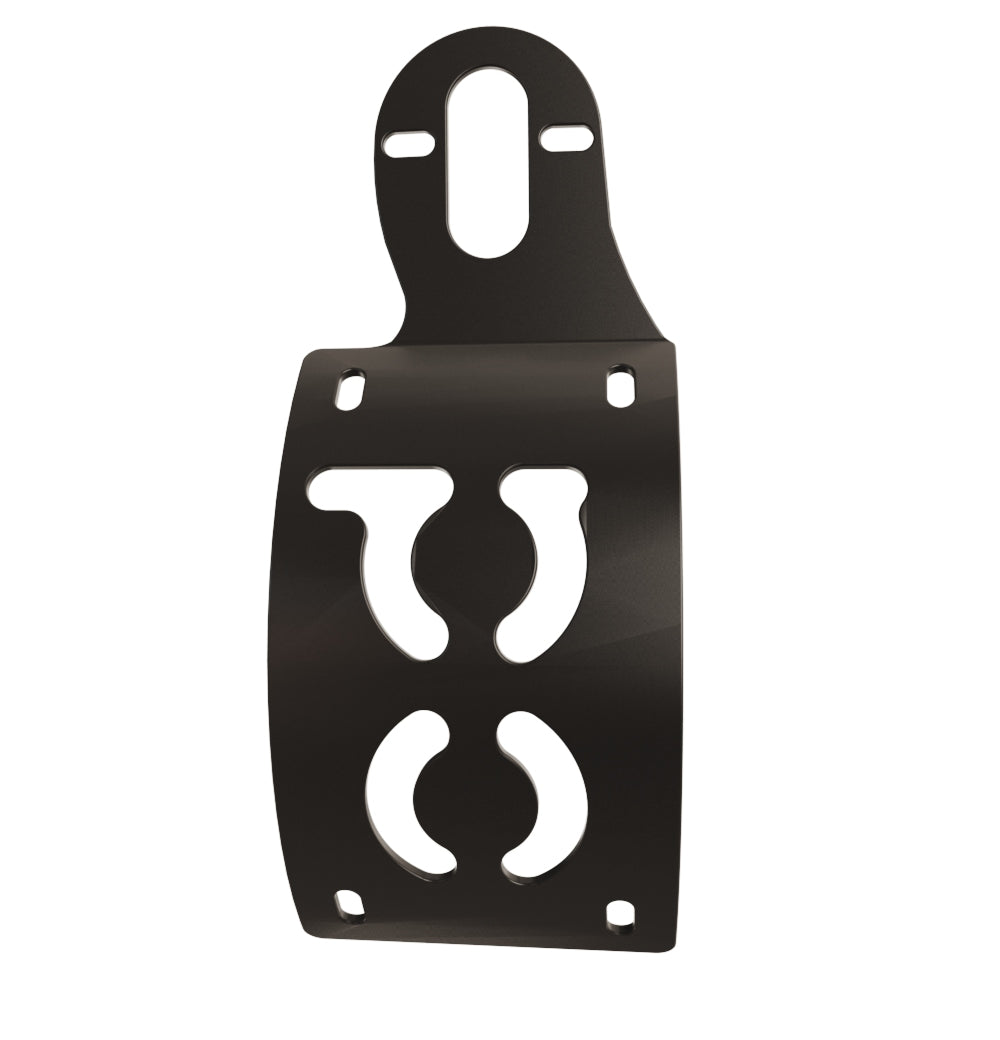 UNIVERSAL Vertical License plate bracket (CURVED) with Brake light