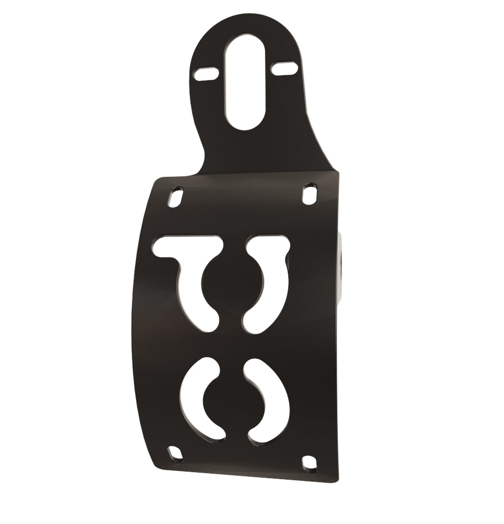 UNIVERSAL Vertical License plate bracket (CURVED) with Brake light