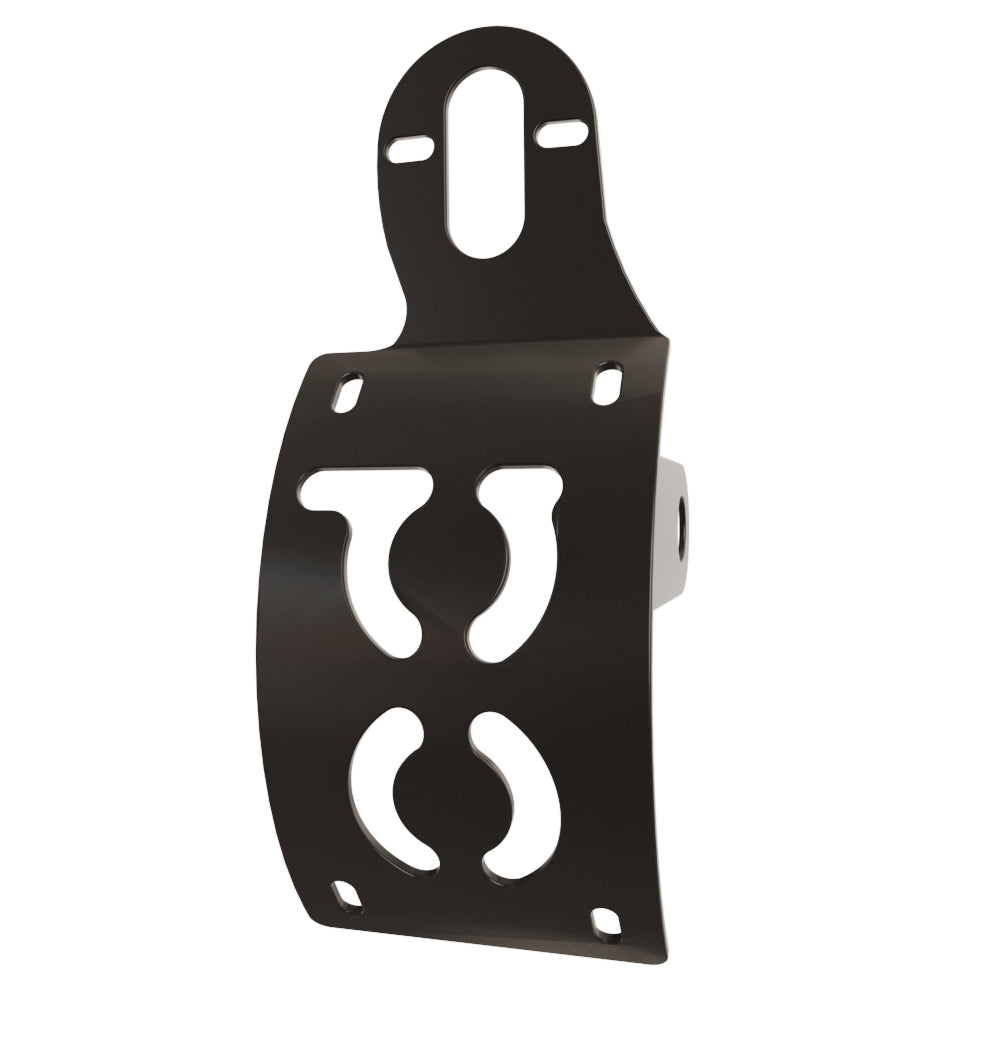 UNIVERSAL Vertical License plate bracket (CURVED) with Brake light