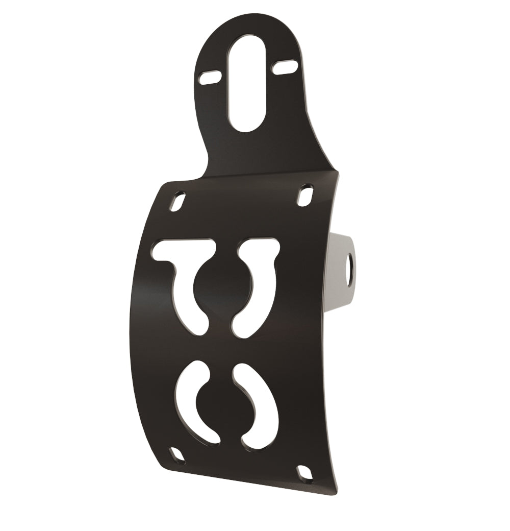 UNIVERSAL Vertical License plate bracket (CURVED) with Brake light