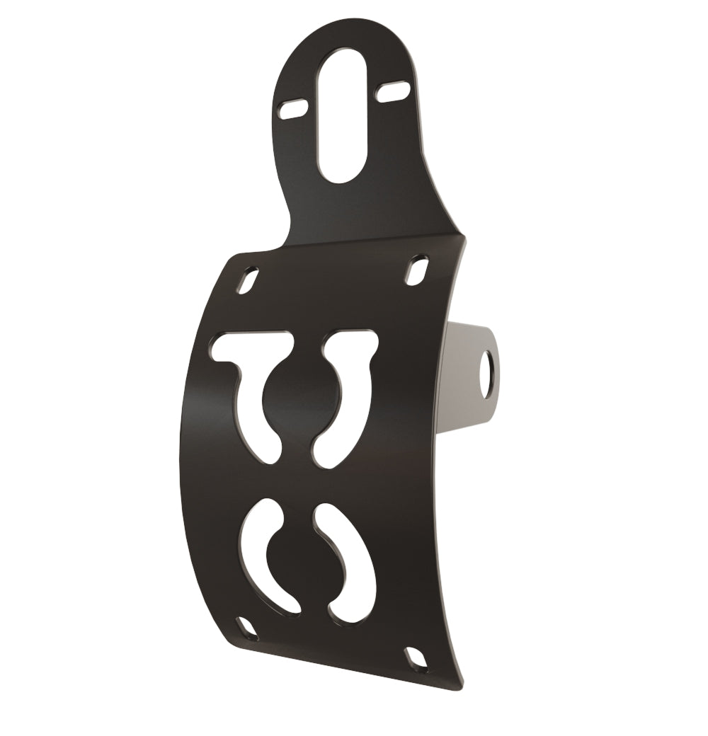 UNIVERSAL Vertical License plate bracket (CURVED) with Brake light