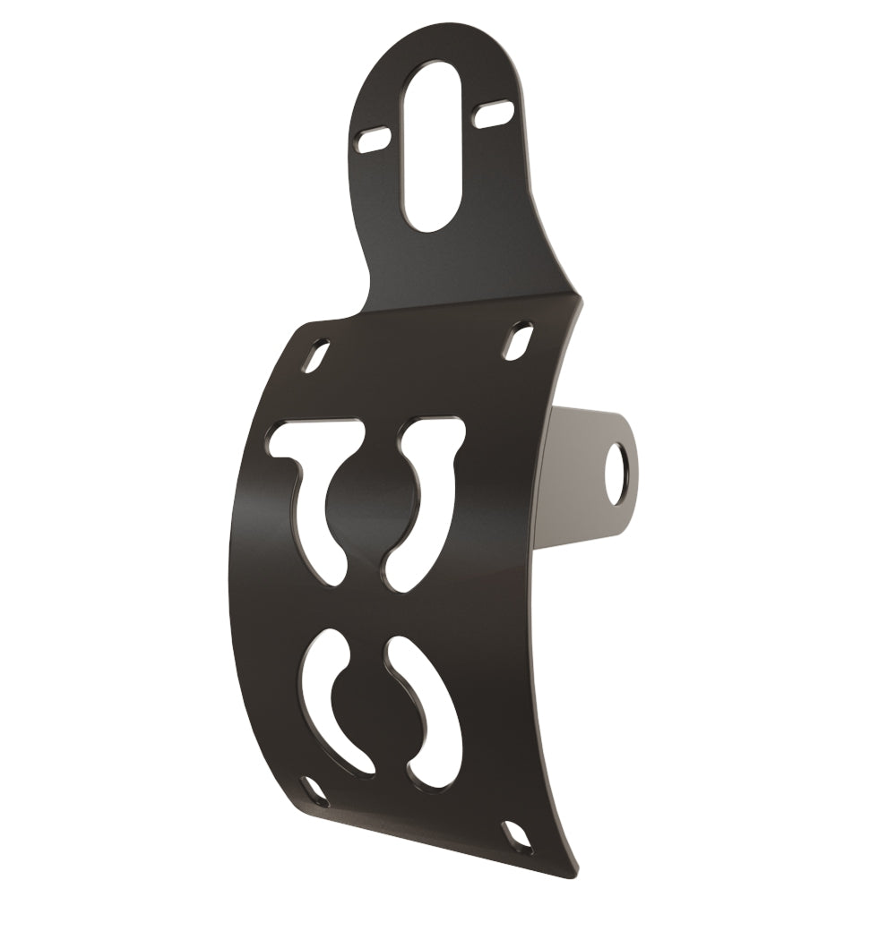 UNIVERSAL Vertical License plate bracket (CURVED) with Brake light