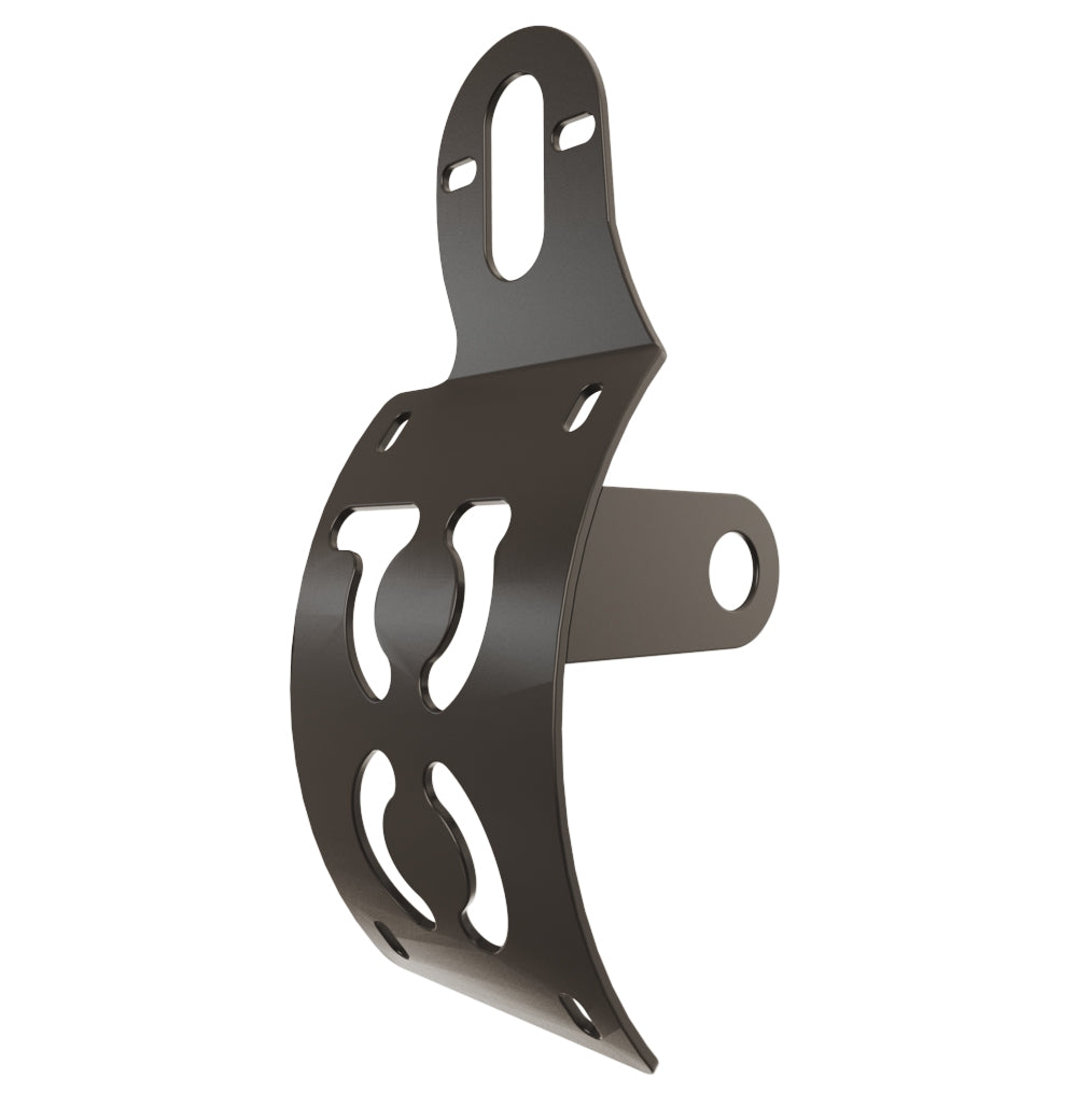 UNIVERSAL Vertical License plate bracket (CURVED) with Brake light