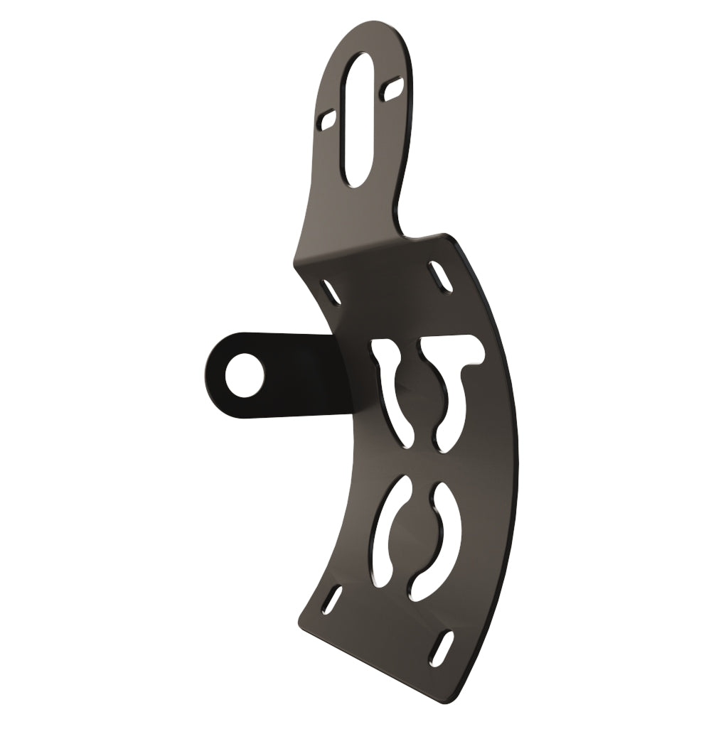 UNIVERSAL Vertical License plate bracket (CURVED) with Brake light