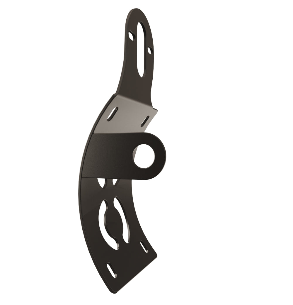 UNIVERSAL Vertical License plate bracket (CURVED) with Brake light