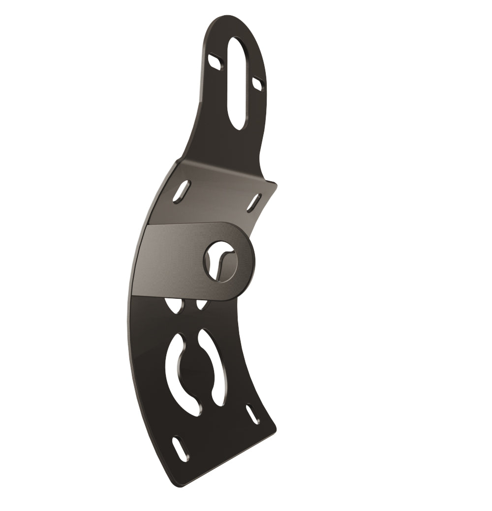 UNIVERSAL Vertical License plate bracket (CURVED) with Brake light