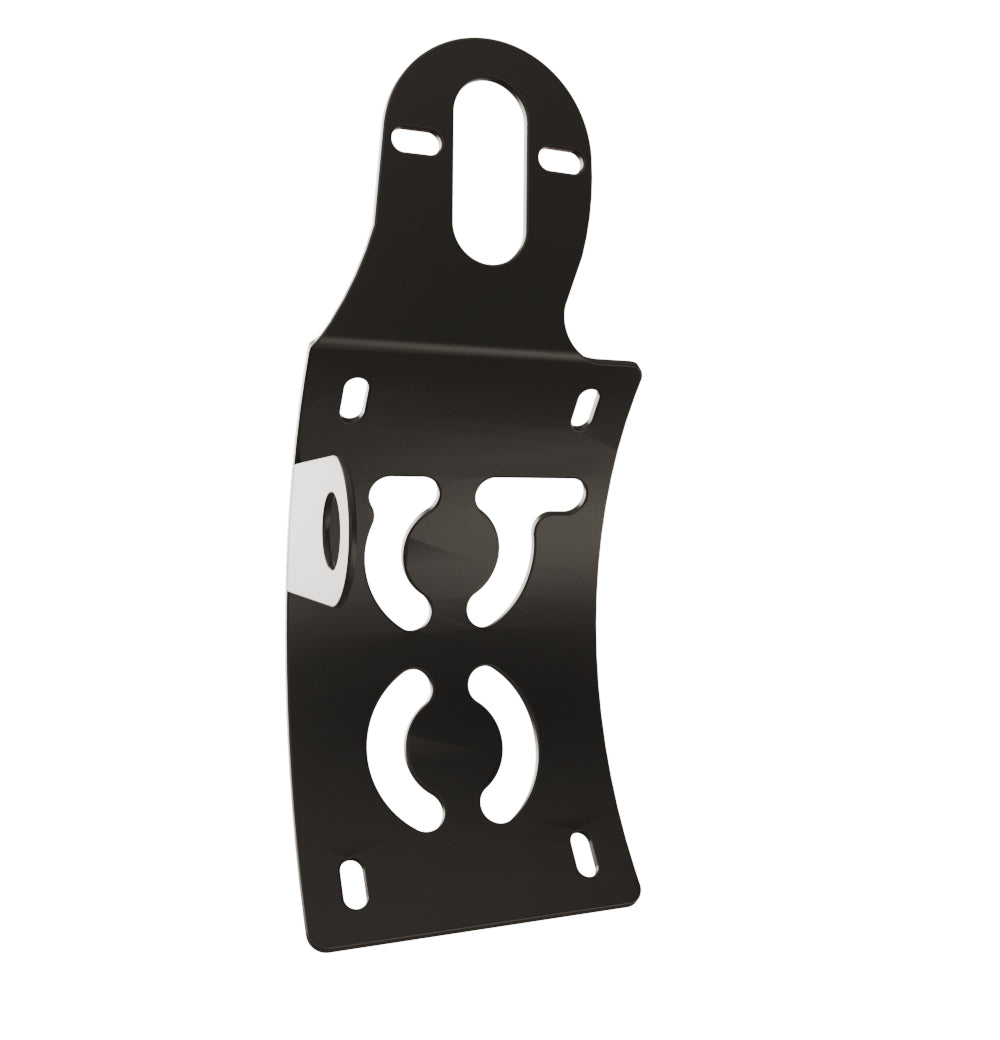 UNIVERSAL Vertical License plate bracket (CURVED) with Brake light