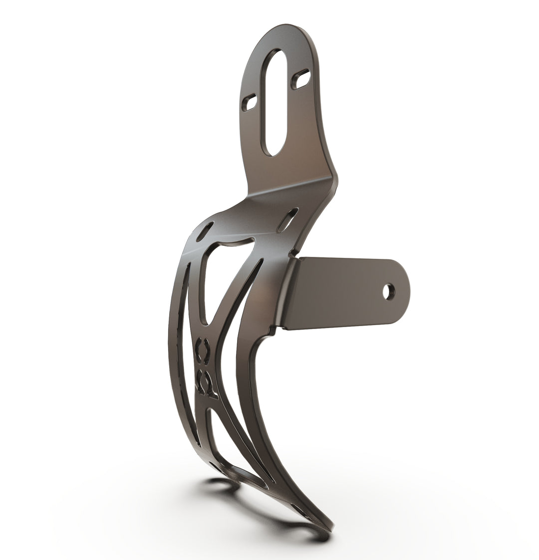 Triumph Bonneville T100 Vertical License plate bracket  (CURVED) w/Brake Light