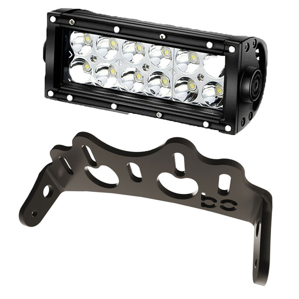 MultiFit LED Light Bar Headlight Bracket (Holes) + LED 7" Light Bar (1pcs)