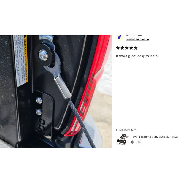 Toyota Tacoma Gen2 2005-2015 Deck Lid Anti-Theft Security ( TailGate Lock + Stay Cable Lock + 2 Keys )