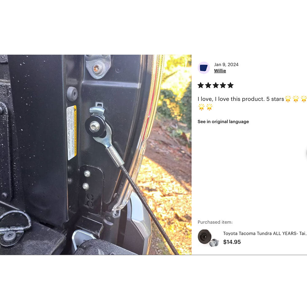 Toyota Tacoma Gen2 2005-2015 Deck Lid Anti-Theft Security ( TailGate Lock + Stay Cable Lock + 2 Keys )