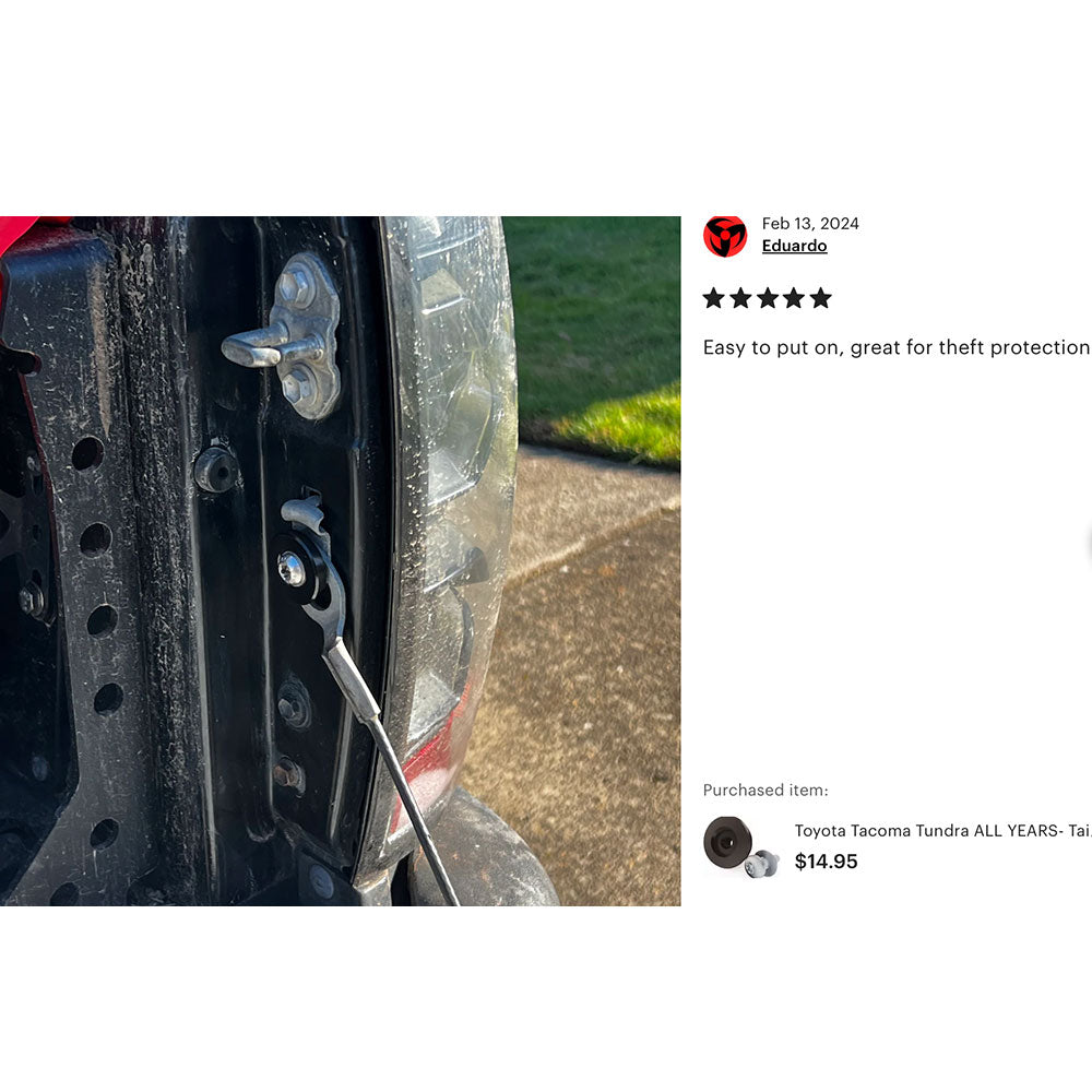 Toyota Tacoma Gen3 2016-2023 Deck Lid Anti-Theft Security ( TailGate Lock + Stay Cable Lock + 2 Keys )