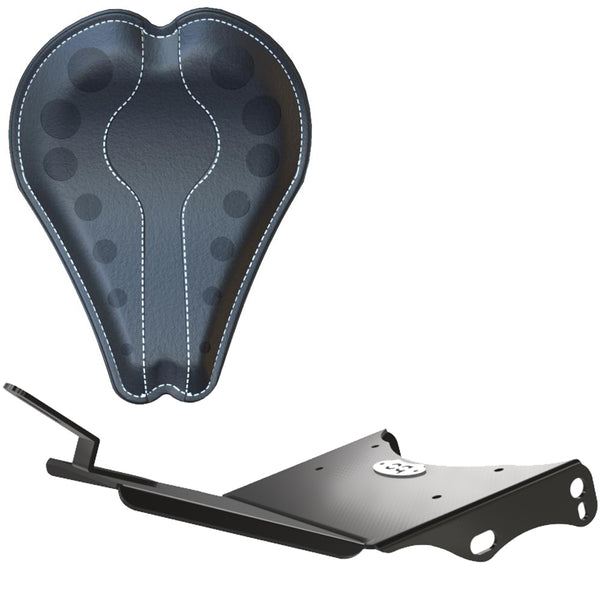 Honda Shadow VT1100c VT1100c2 VT1100c3 (Shaft) Leather Solo Seat Kit + 13” HOLES Seat