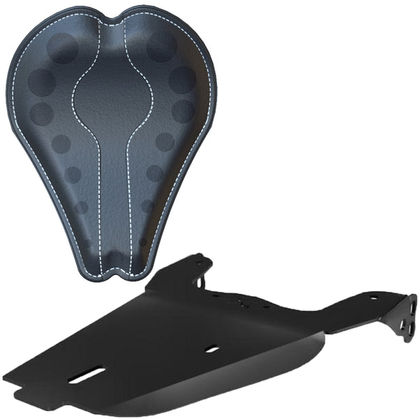 Honda Rebel CMX250 Leather Solo Seat Kit + 13" HOLES Seat