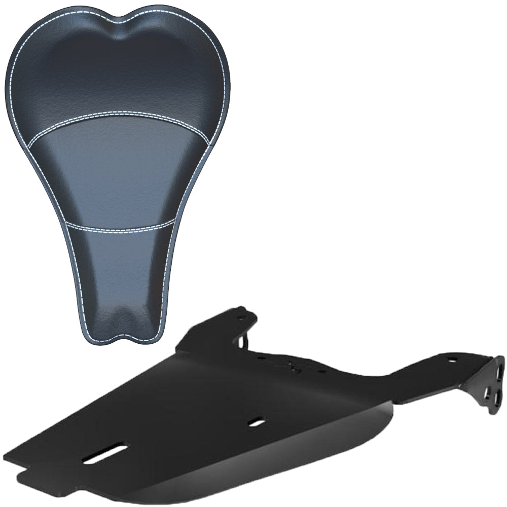 Honda Rebel CMX250 Leather Solo Seat Kit + 16” BLANK Seat