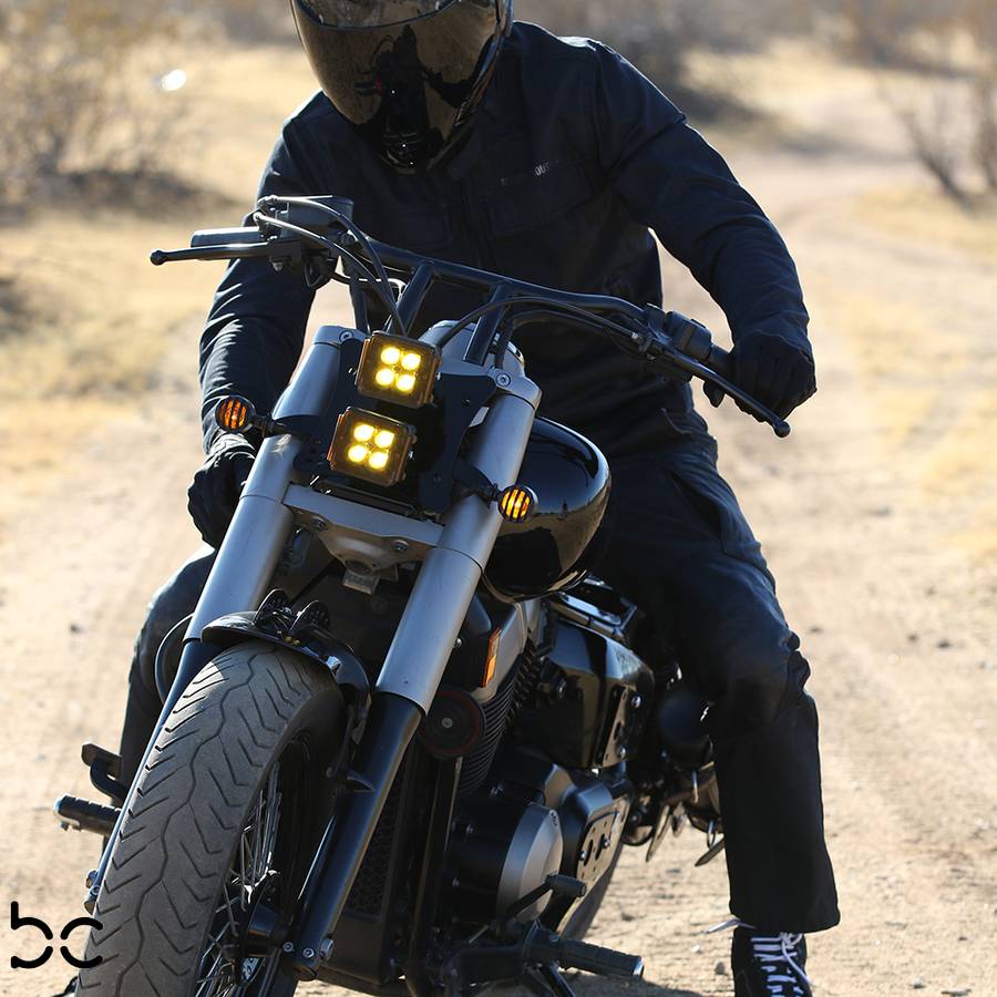 Honda Shadow VT750 (Shaft) Leather Solo Seat Kit + 16” HOLES Seat