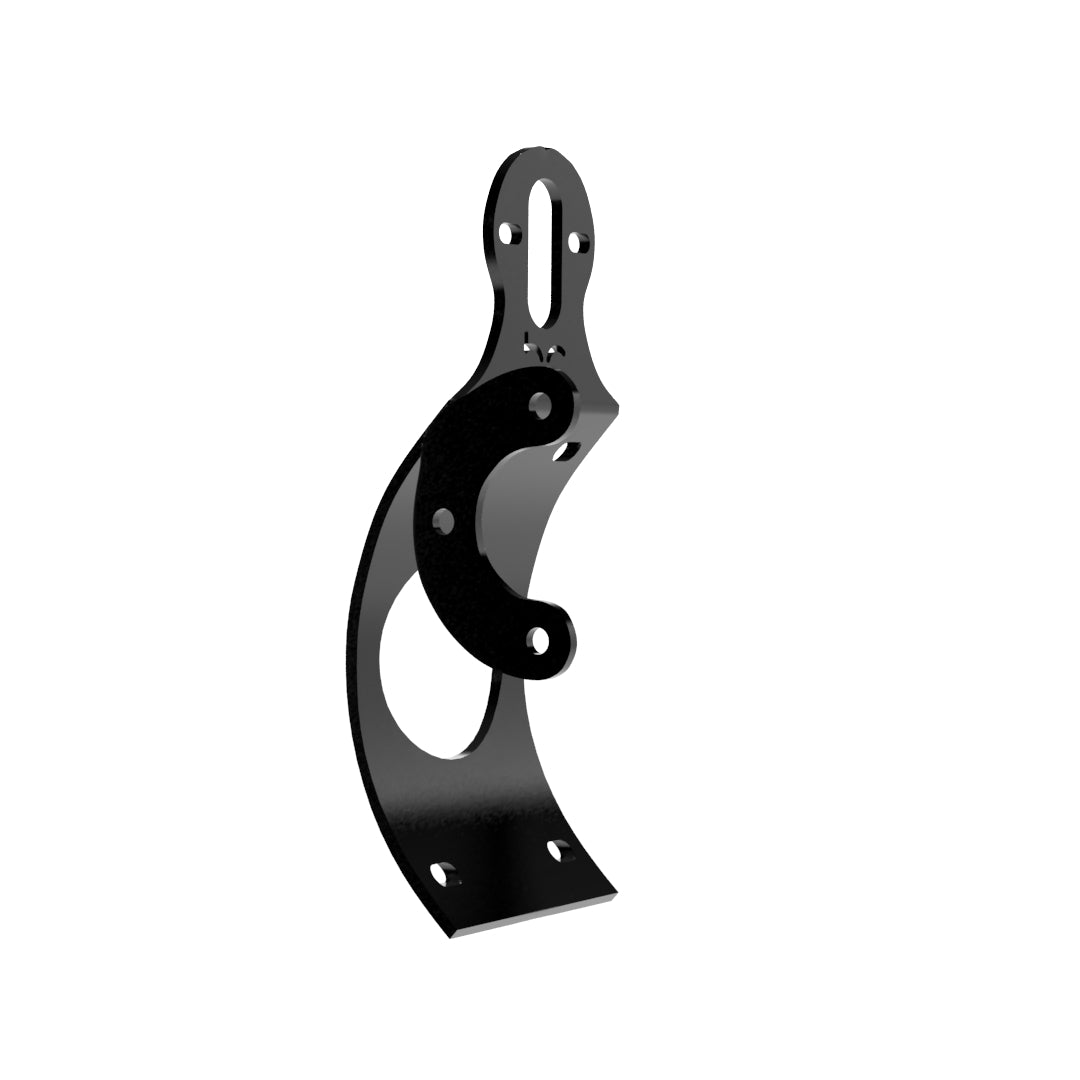 Multi-FIT Vertical Curved License plate bracket with Brake light