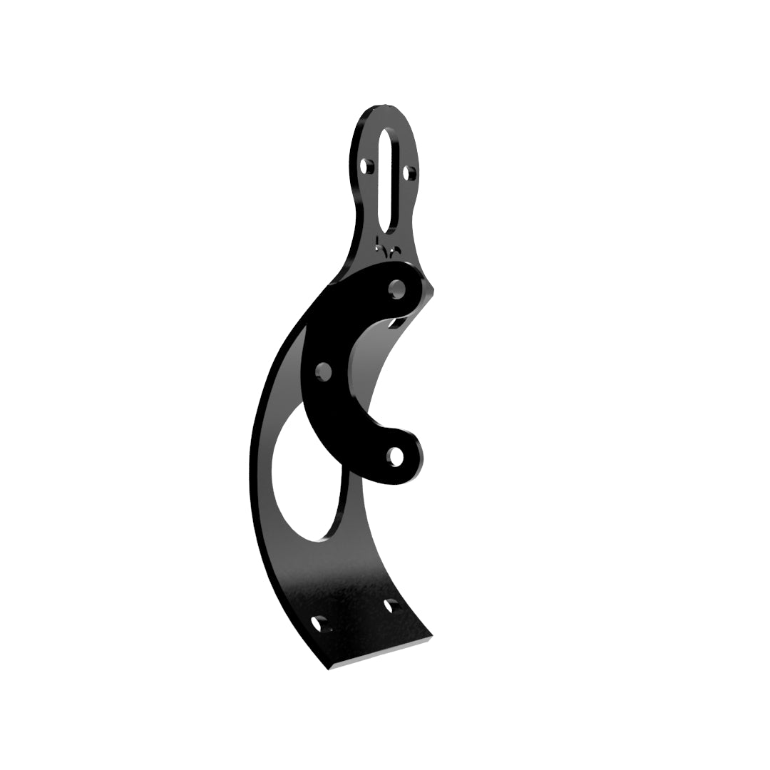 Multi-FIT Vertical Curved License plate bracket with Brake light
