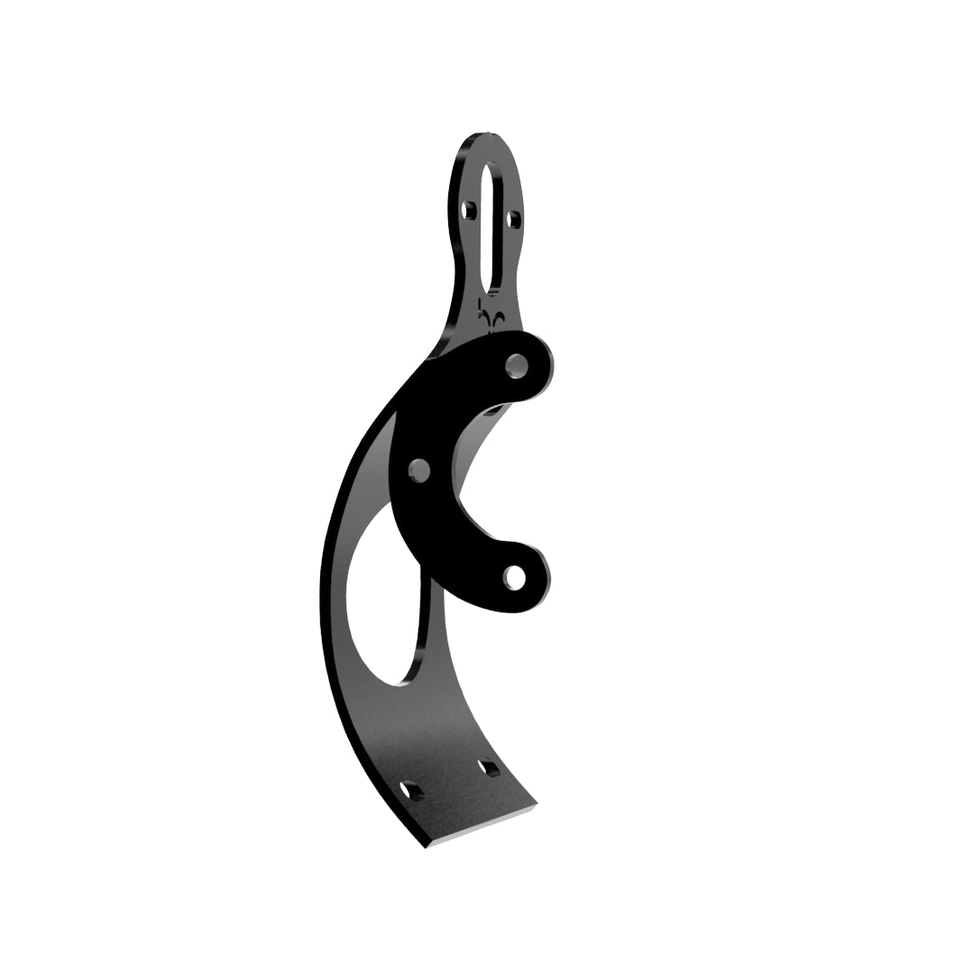 Multi-FIT Vertical Curved License plate bracket with Brake light