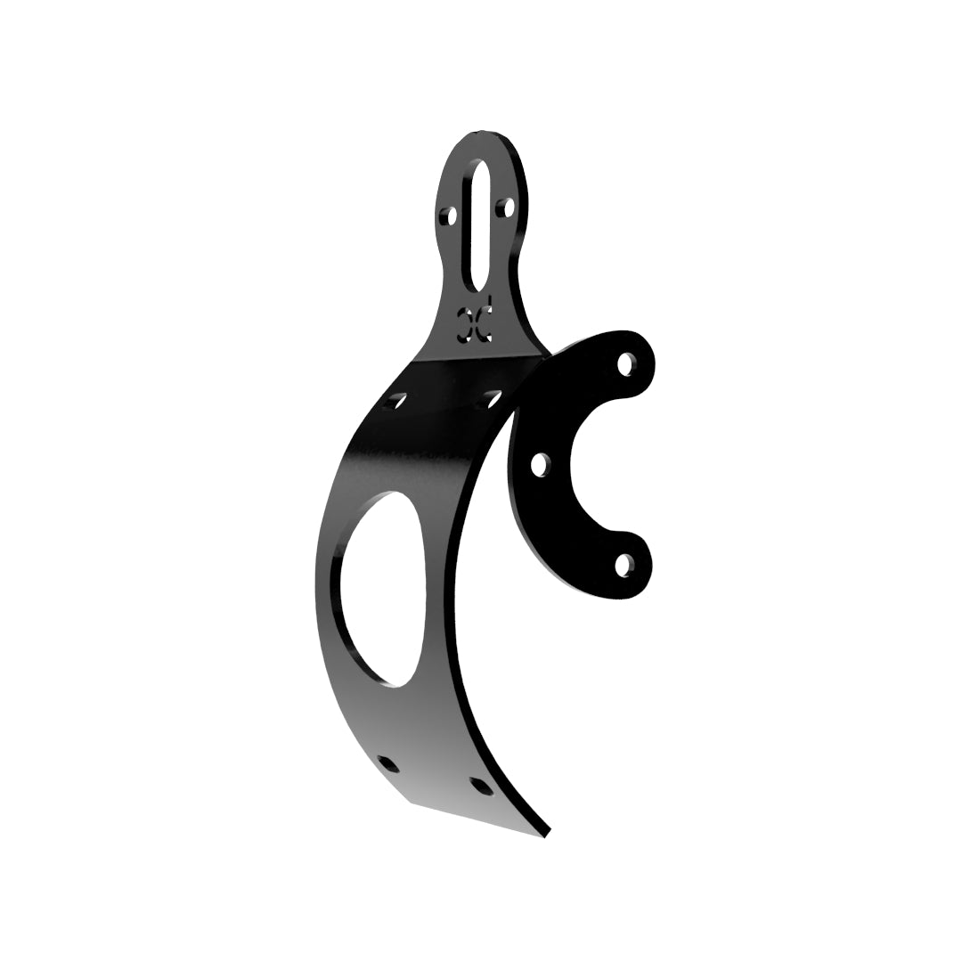 Multi-FIT Vertical Curved License plate bracket with Brake light