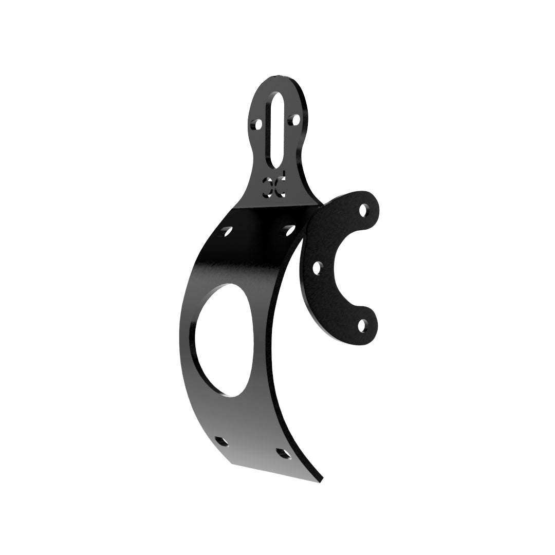 Multi-FIT Vertical Curved License plate bracket with Brake light