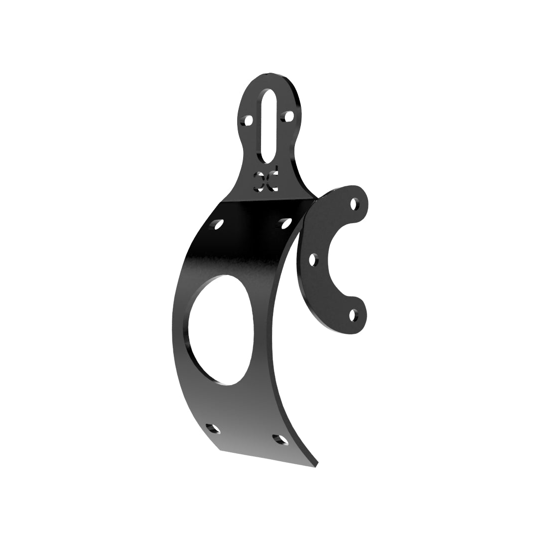Multi-FIT Vertical Curved License plate bracket with Brake light
