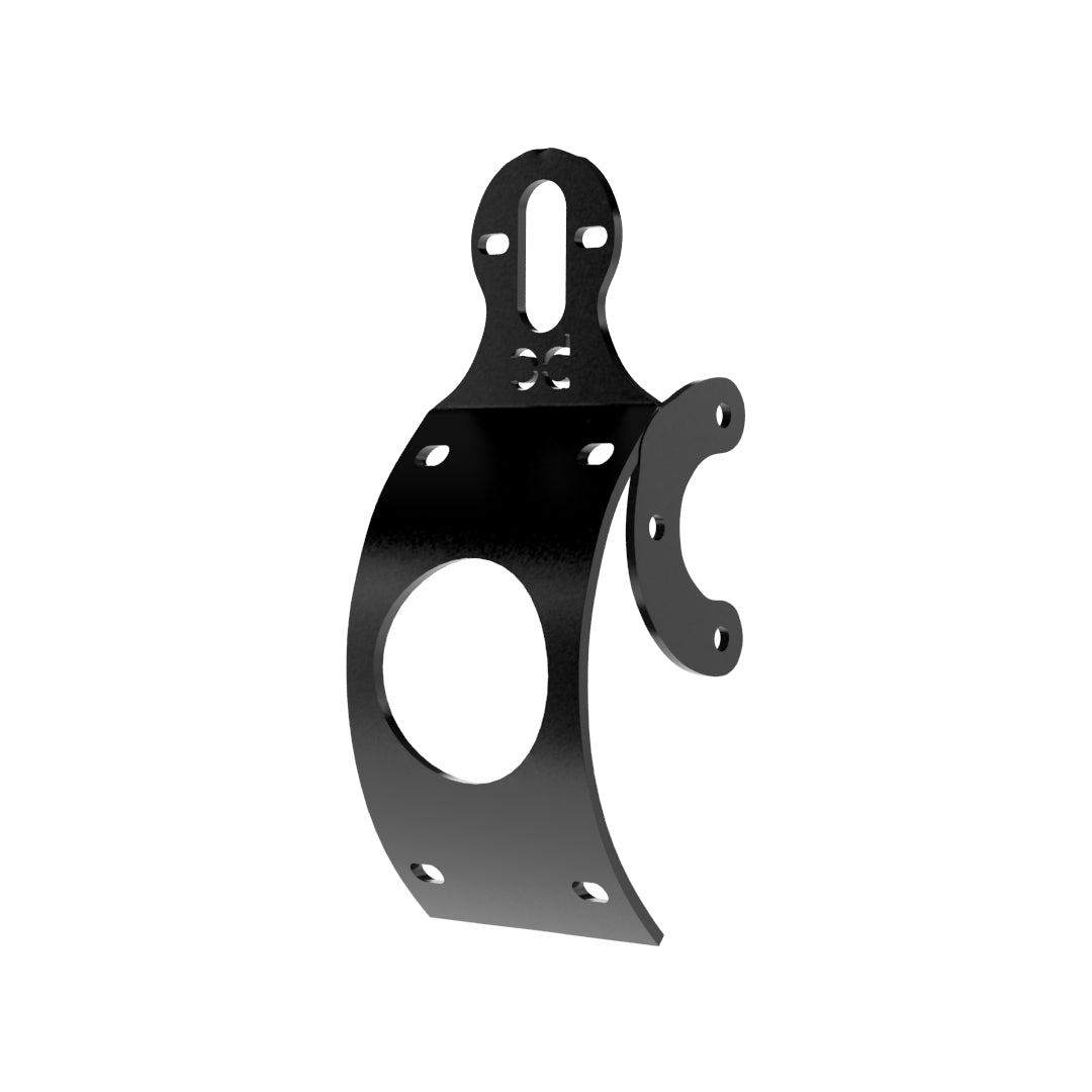 Multi-FIT Vertical Curved License plate bracket with Brake light