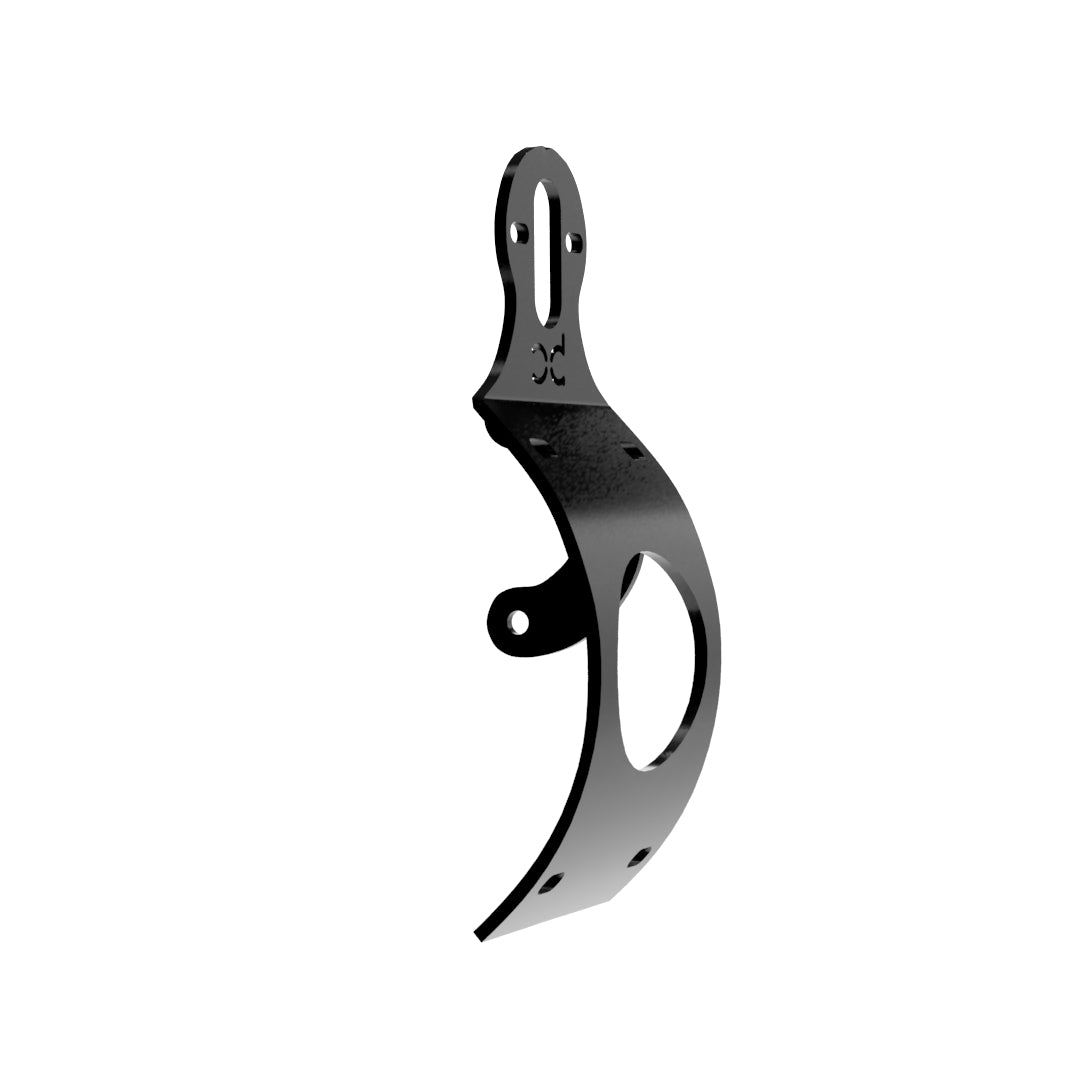 Multi-FIT Vertical Curved License plate bracket with Brake light