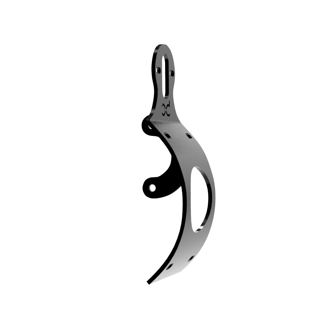Multi-FIT Vertical Curved License plate bracket with Brake light