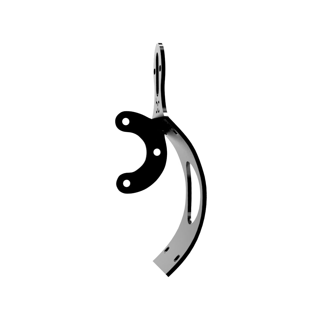 Multi-FIT Vertical Curved License plate bracket with Brake light