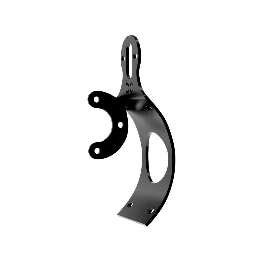 Multi-FIT Vertical Curved License plate bracket with Brake light