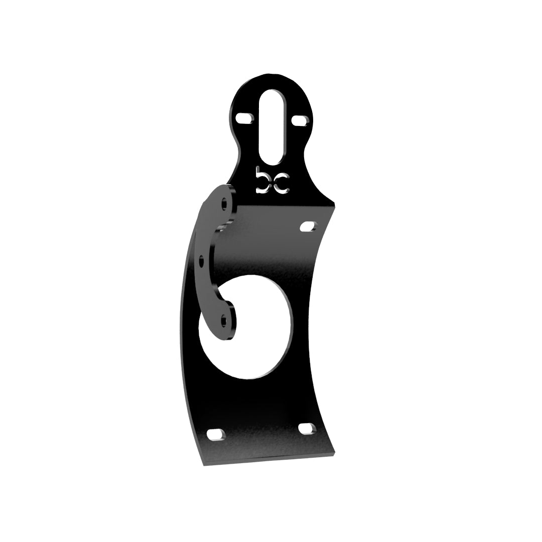 Multi-FIT Vertical Curved License plate bracket with Brake light
