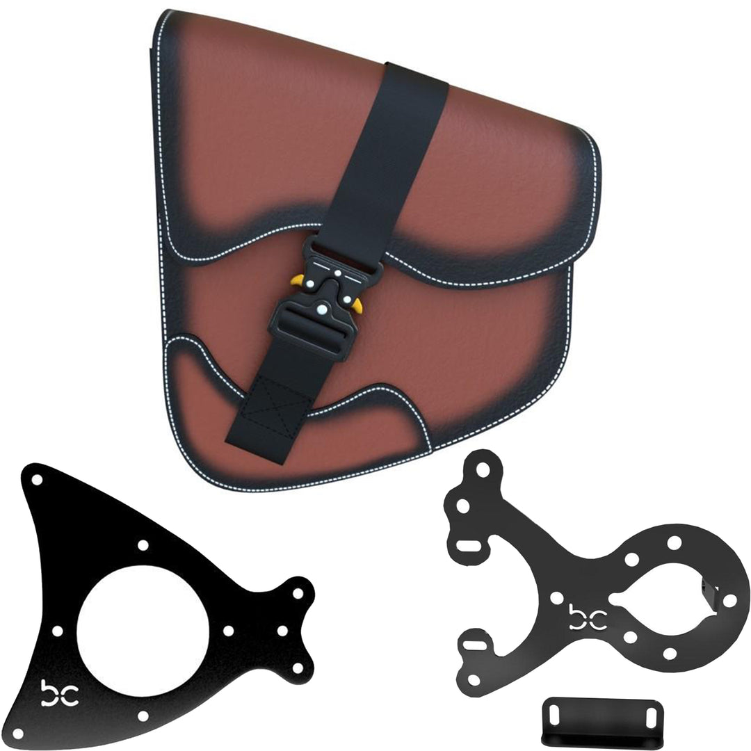 Honda Rebel CMX250 SaddleBag Kit (ANTIQUE SaddleBag + Left Bike Bracket + SaddleBag Bracket)
