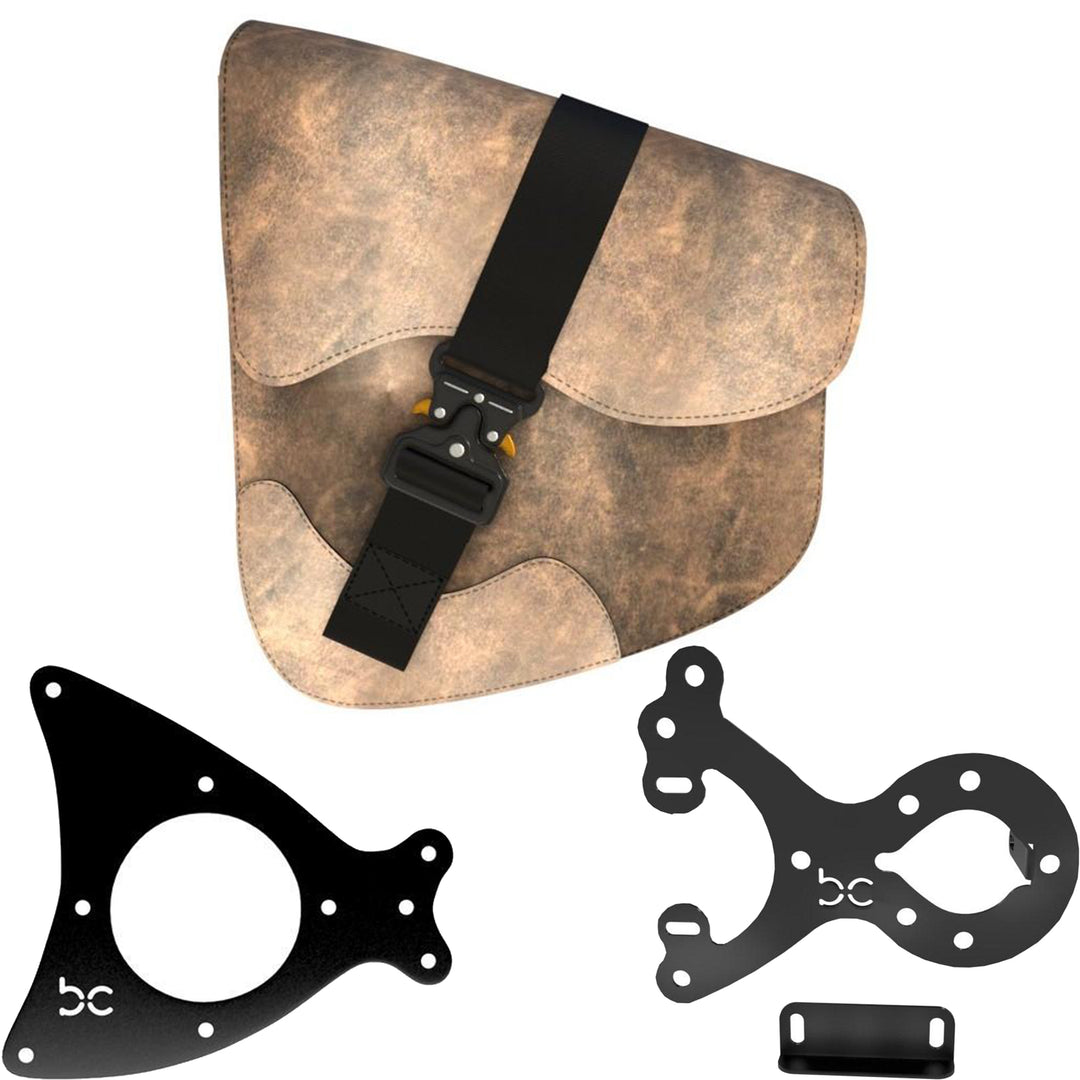 Honda Rebel CMX250 SaddleBag Kit (RUSTICO SaddleBag + Left Bike Bracket + SaddleBag Bracket)
