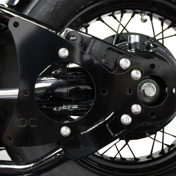 Multi-FIT Vertical Curved License plate bracket with Brake light