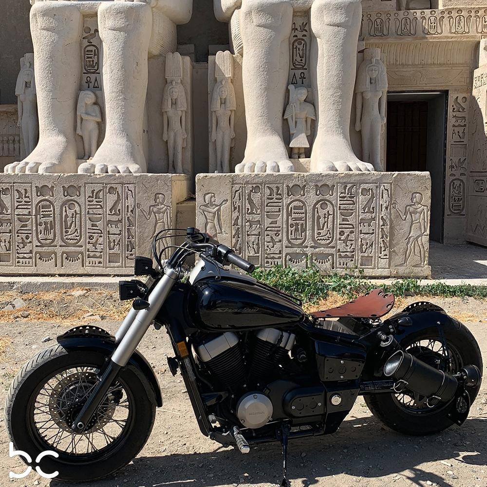 Honda Shadow VT750 (Shaft) Leather Solo Seat Kit + 16” HOLES Seat