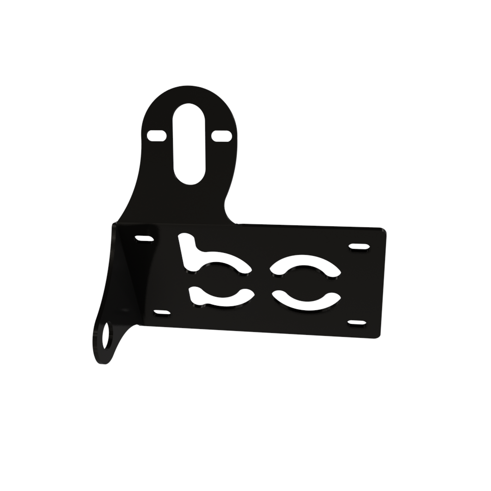 UNIVERSAL Horizontal License plate bracket (Powder Coated) LEFT SIDE