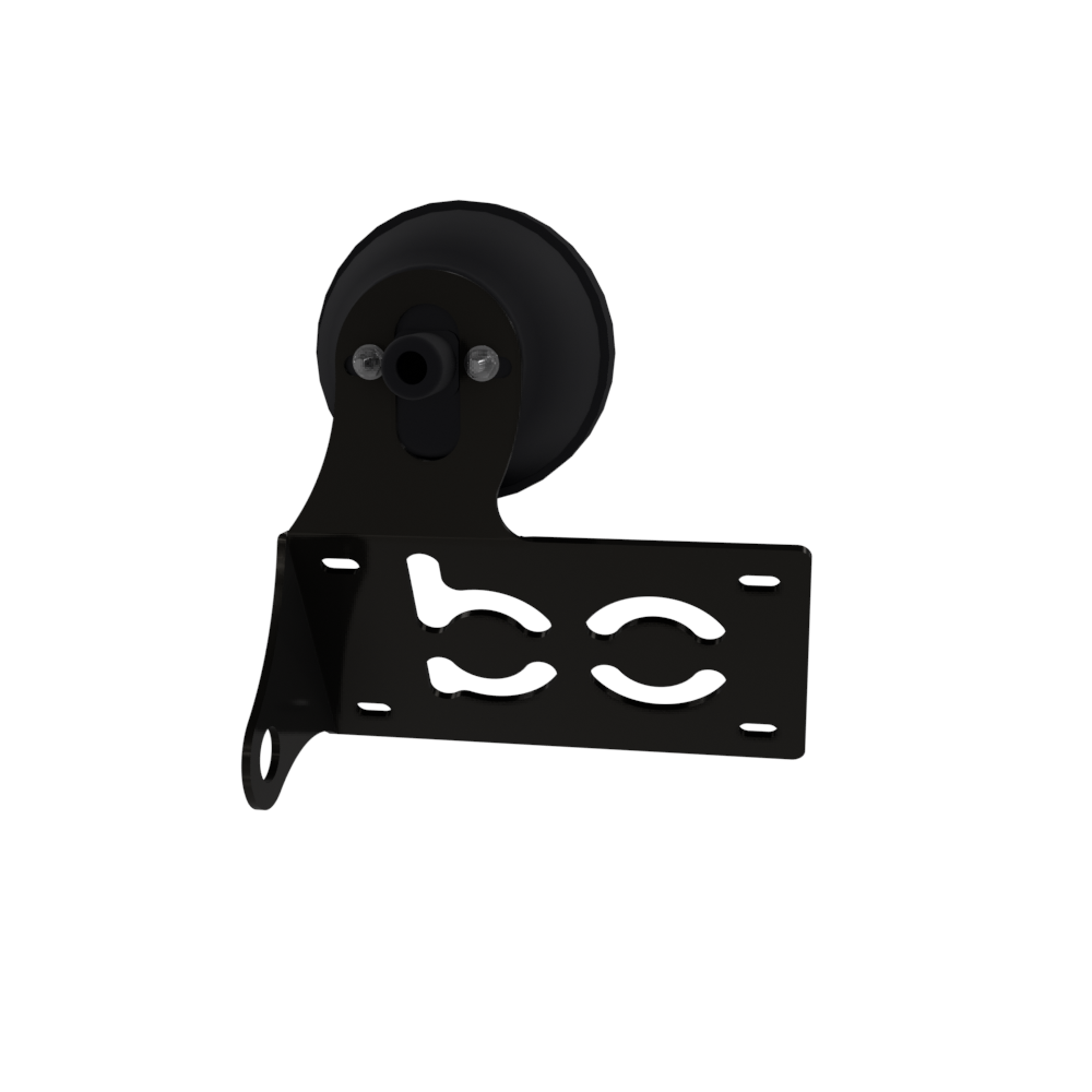 UNIVERSAL Horizontal License plate bracket with Brake light (Powder Coated)