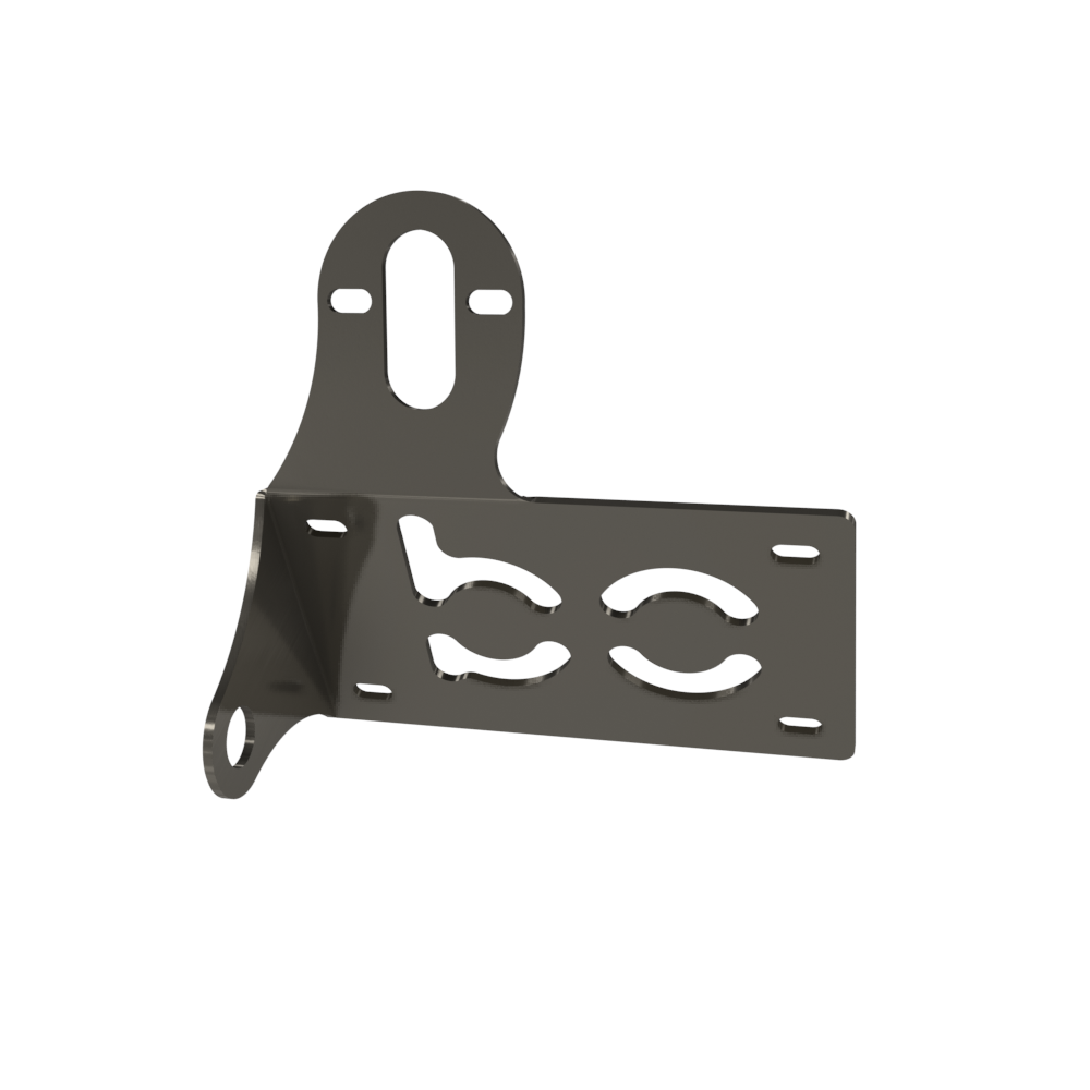 UNIVERSAL Horizontal License plate bracket (Raw Steel)