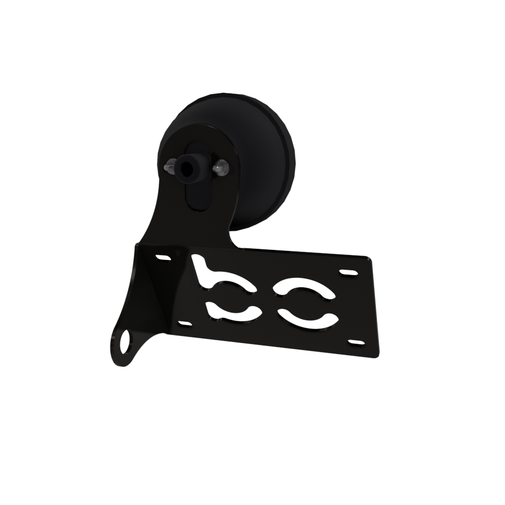 UNIVERSAL Horizontal License plate bracket with Brake light (Powder Coated)